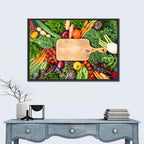 Vegetable Harvest on Cutting Board Wall Art
