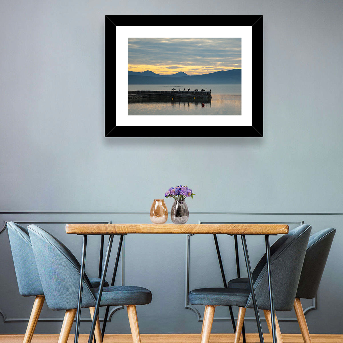 Lake Vrana Pier at Sunset Wall Art