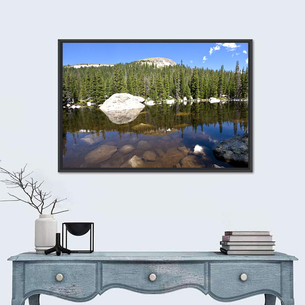 Colorado Forest Lake Reflection Wall Art