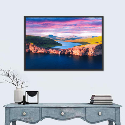 Sørvágsvatn Sunset Wall Art