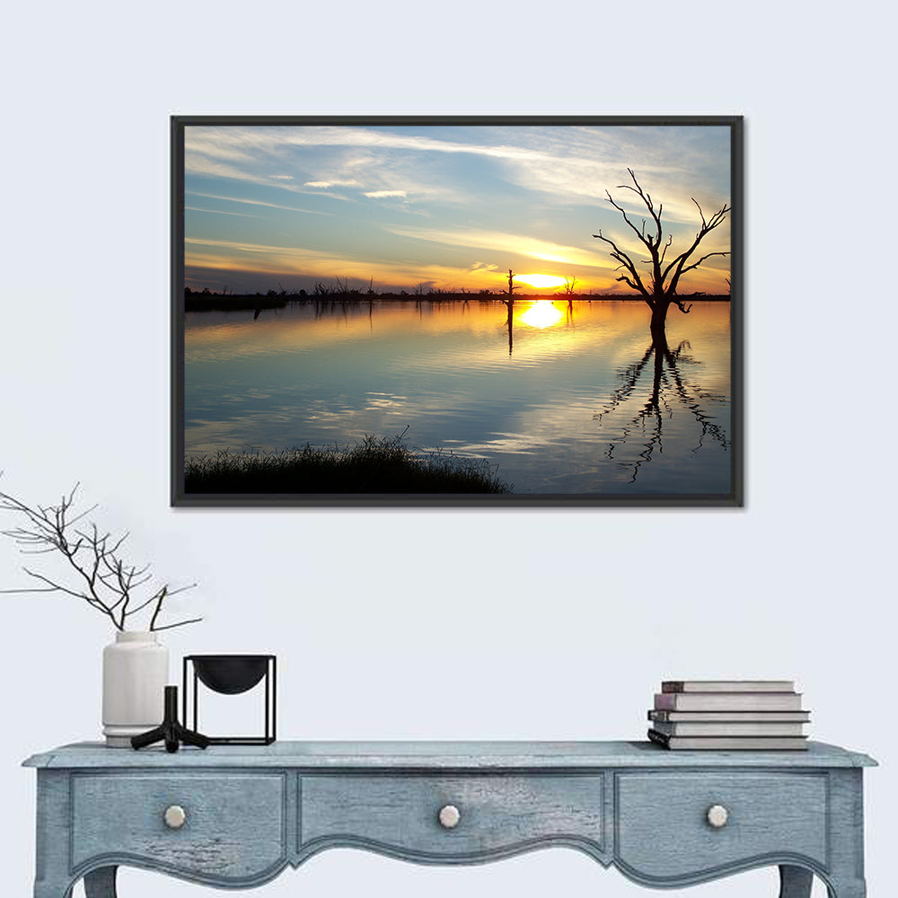 Murray River Sunset Reflection Wall Art