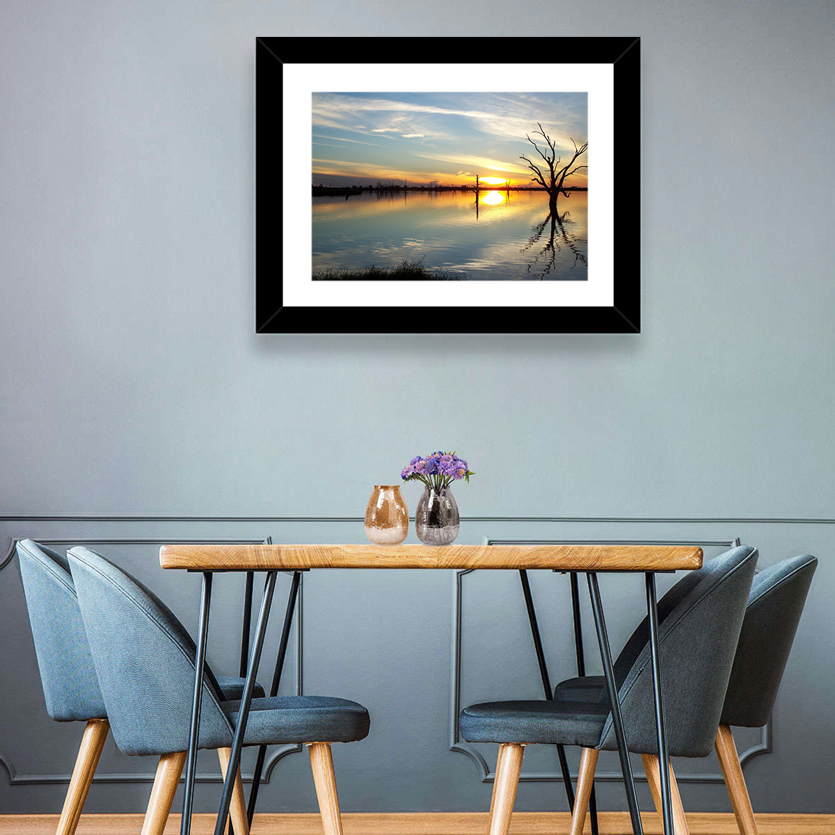 Murray River Sunset Reflection Wall Art