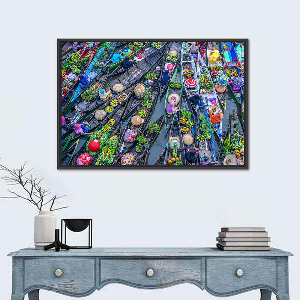 Birds-eye Floating Market Wall Art