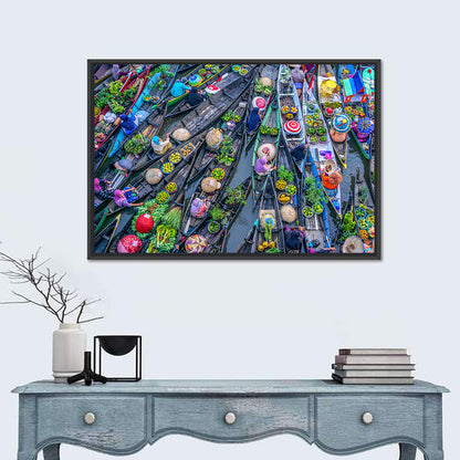 Birds-eye Floating Market Wall Art