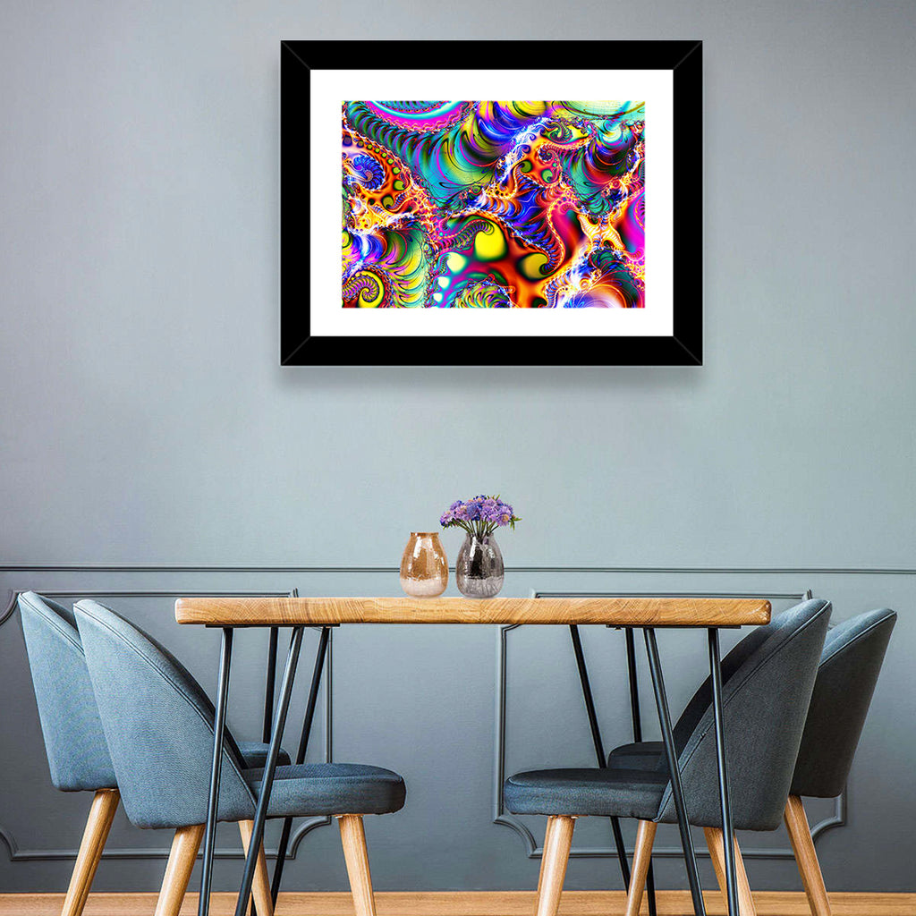 Chromatic Fractal Swirls Wall Art