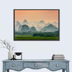 Misty Karst Mountains Wall Art
