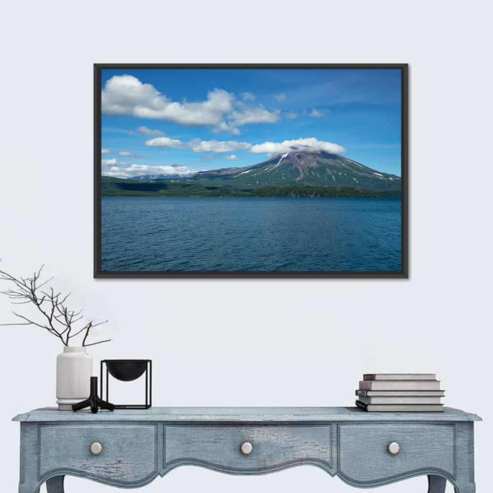 Ilyinsky Volcano Over Kuril Lake Wall Art