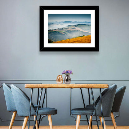 Morning Mist Over Tuscany Wall Art