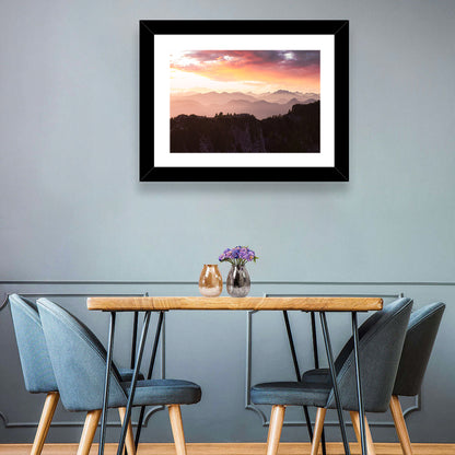 Vancouver Mountains at Sunset Wall Art
