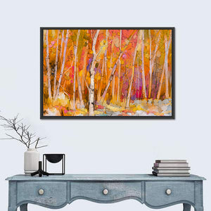 Forest Trees Painting Wall Art