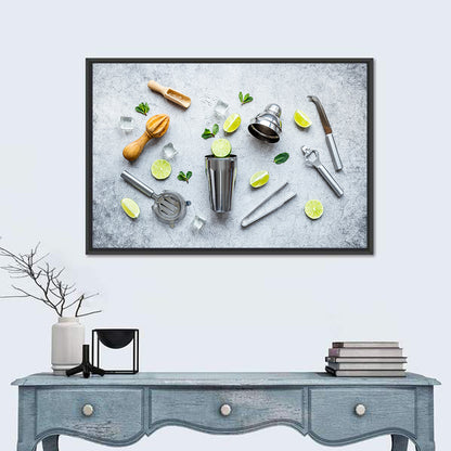 Mojito Bar Utensils Wall Art