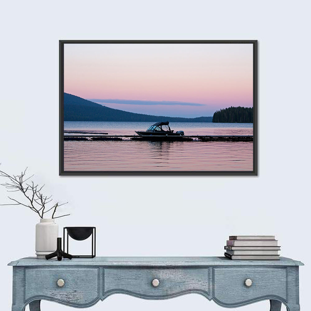 Odell Lake Dock at Twilight Wall Art