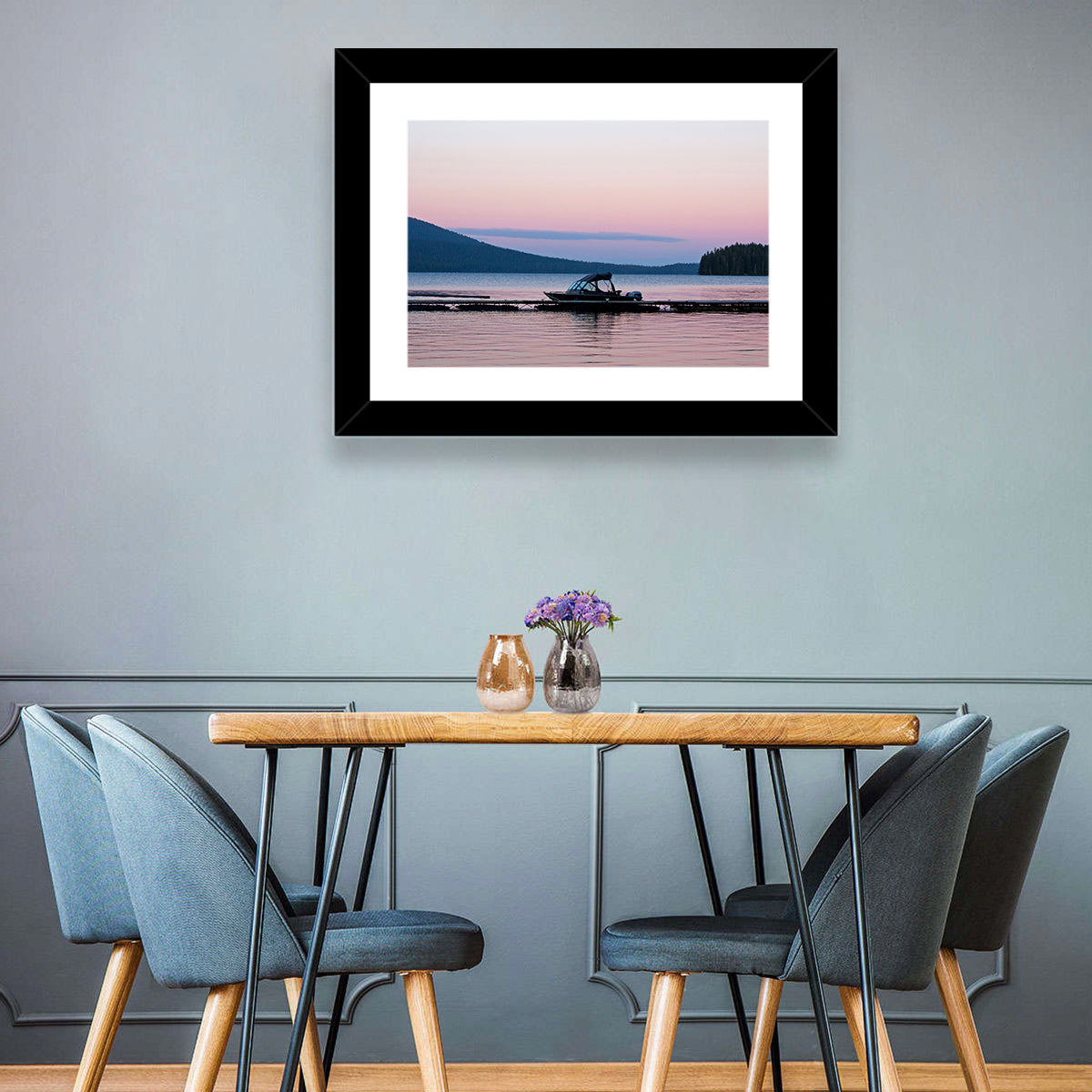 Odell Lake Dock at Twilight Wall Art