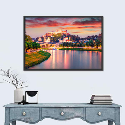 Hohensalzburg Fortress at Sunset Wall Art