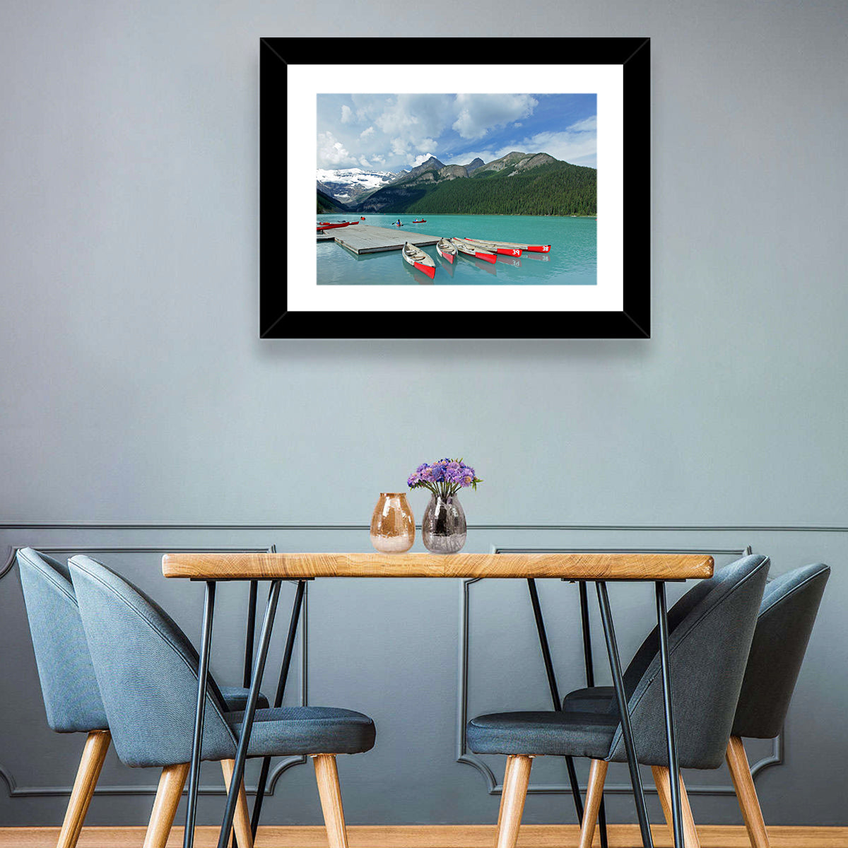 Red Canoes at Lake Louise Wall Art