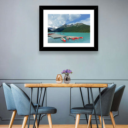Red Canoes at Lake Louise Wall Art
