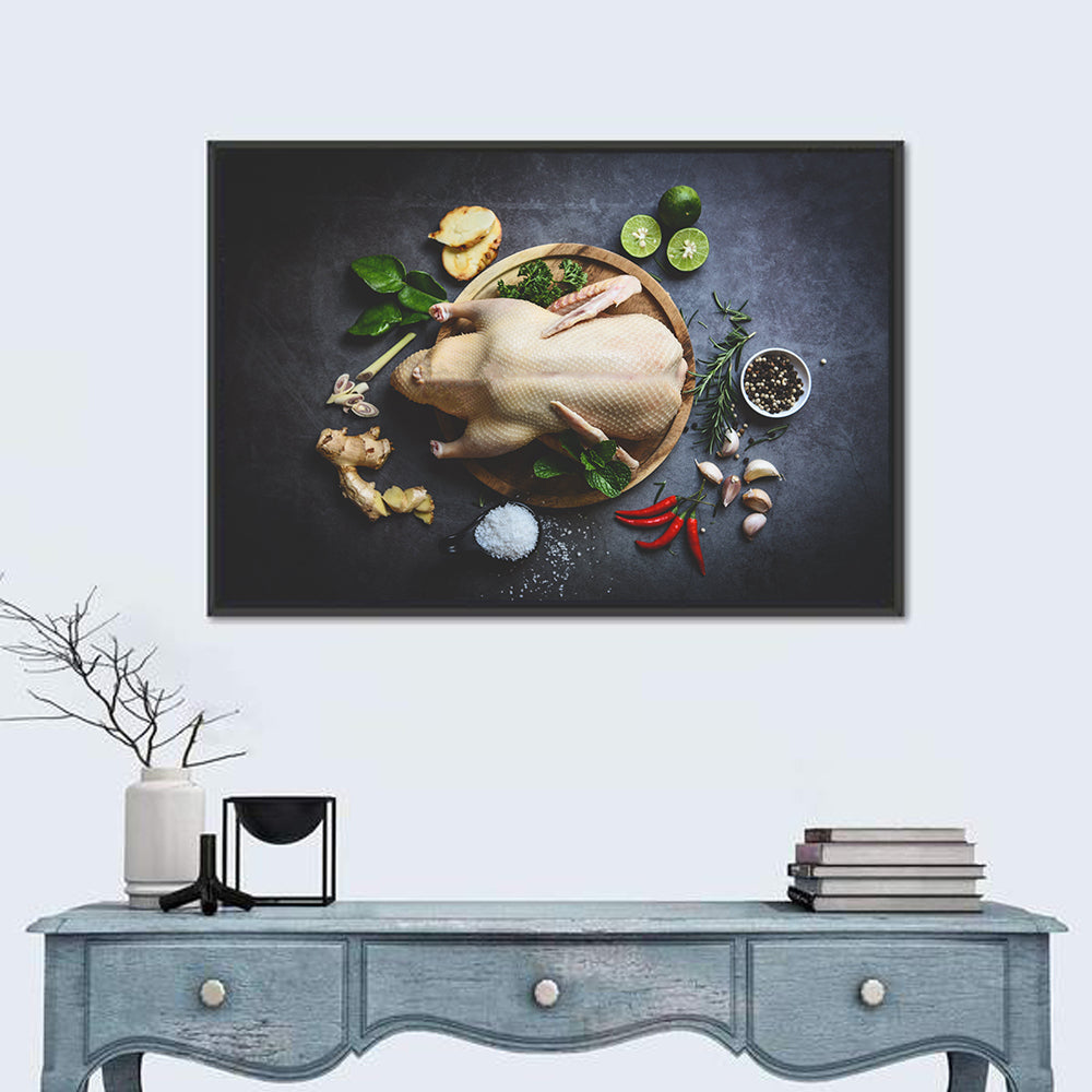 Raw Duck with Herbs and Limes Wall Art