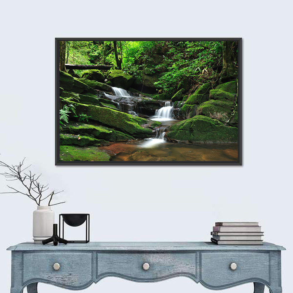 Mossy Rainforest Stream Wall Art