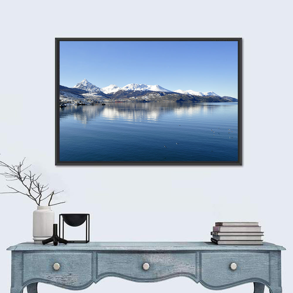 Beagle Channel Mountains, Ushuaia Wall Art in a room, landscape