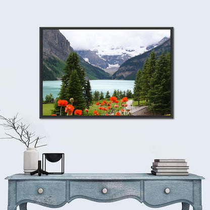 Lake Louise Poppies Wall Art