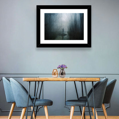 Foggy Forest Pathway Wall Art