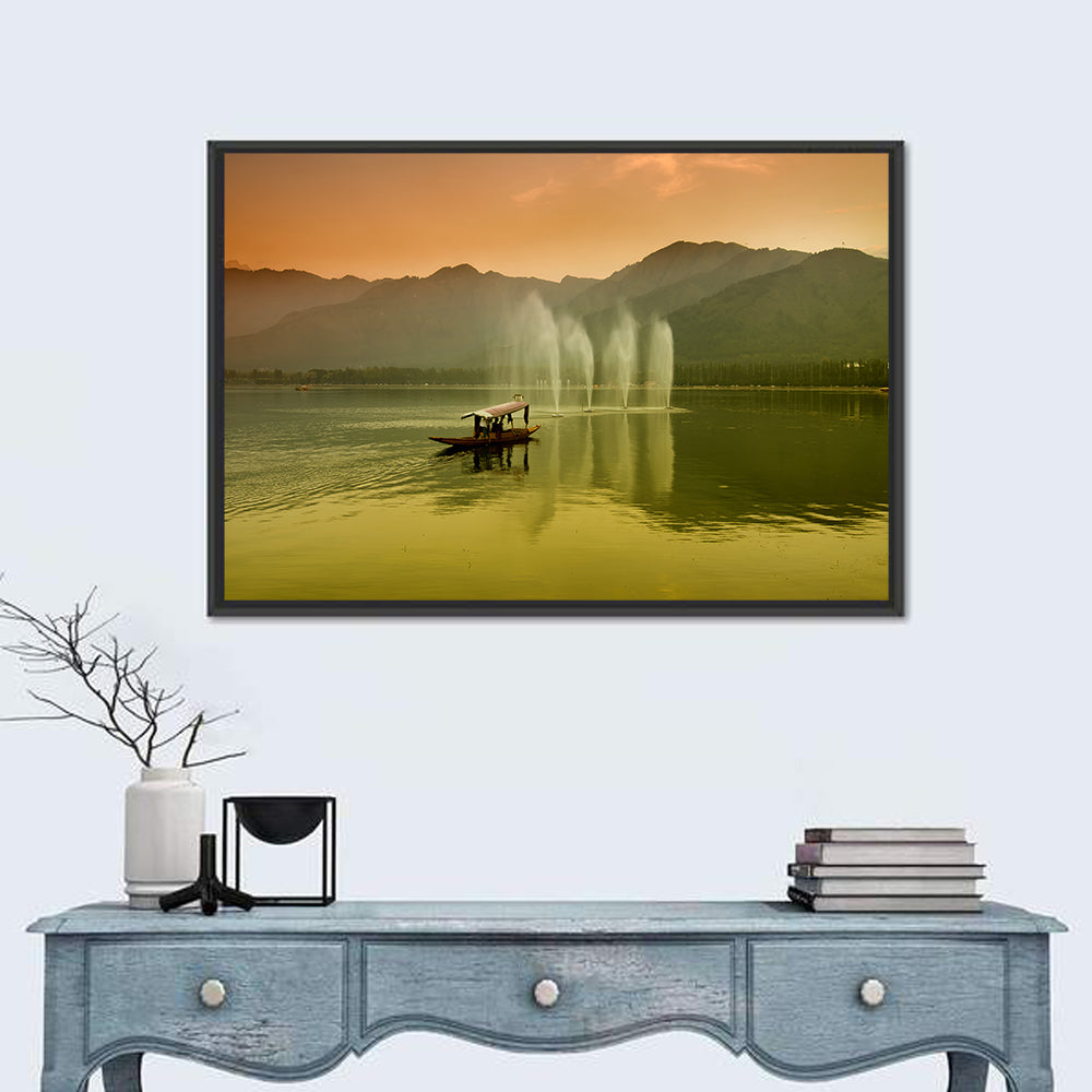 Dal Lake Srinagar Wall Art in a room, landscape
