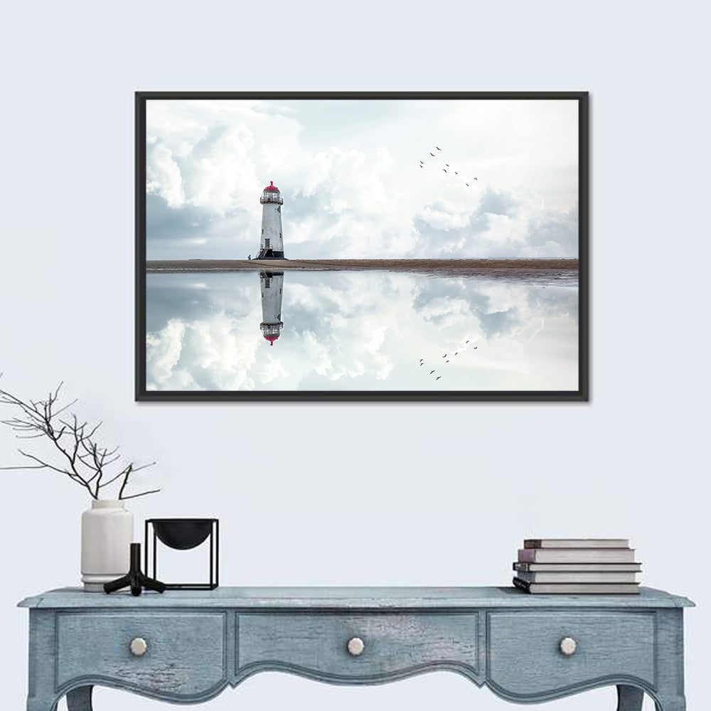 Wales Seashore Lighthouse Wall Art
