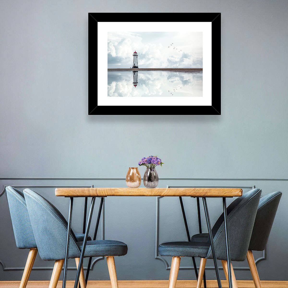 Wales Seashore Lighthouse Wall Art