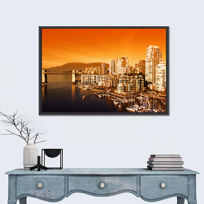 Vancouver Sunset Skyline Wall Art