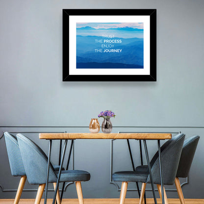 Trust the Process Mountain Layers Wall Art