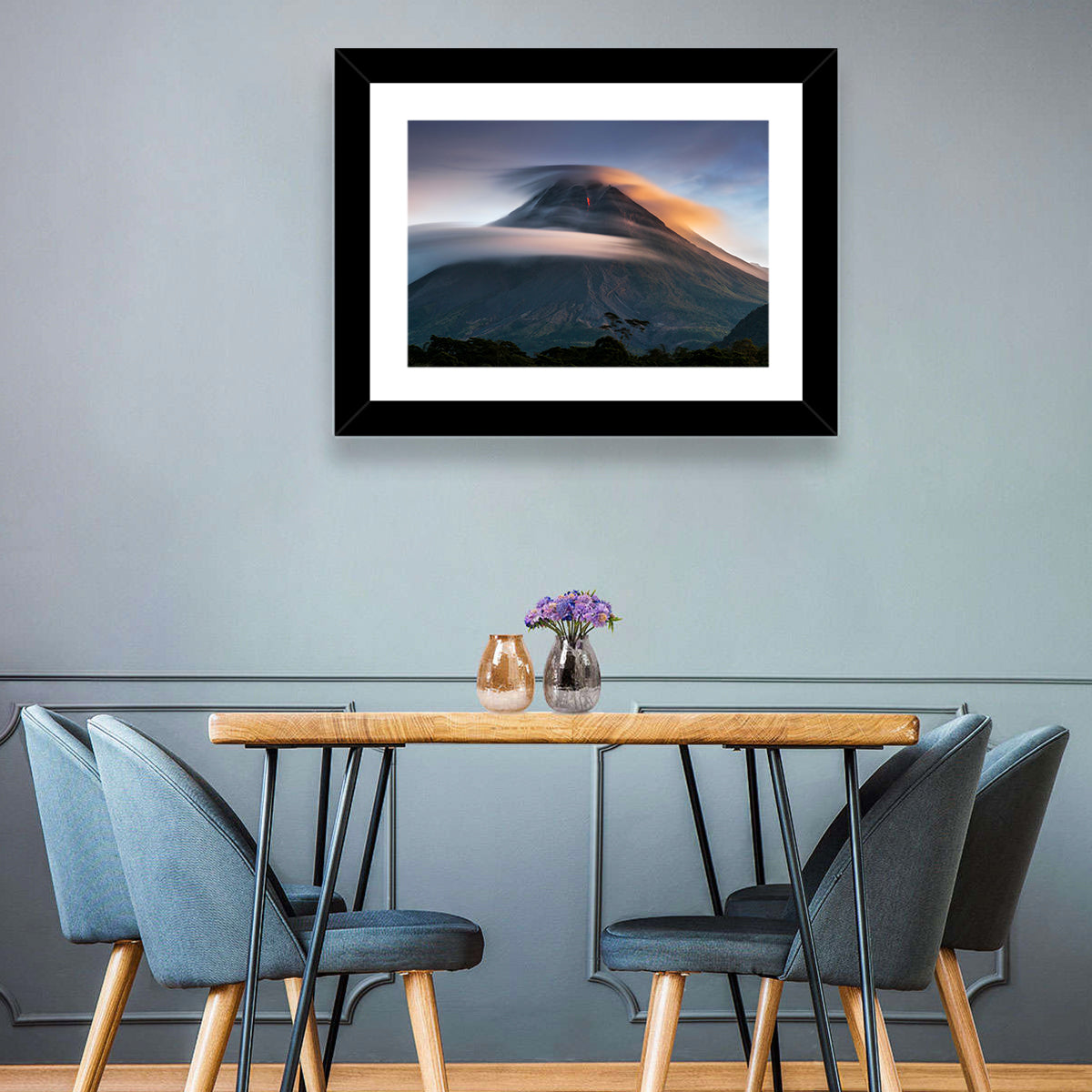Mount Merapi at Dusk Wall Art