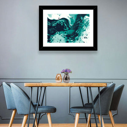 Teal Wave Abstract Wall Art