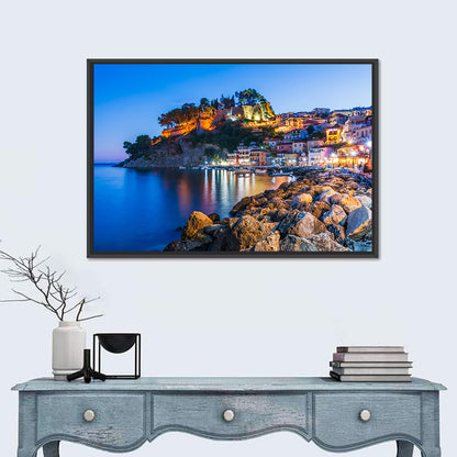 Parga Harbor at Dusk Wall Art