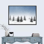 Winter Pine Trees Landscape Wall Art