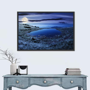 Mountain Lake at Night Wall Art