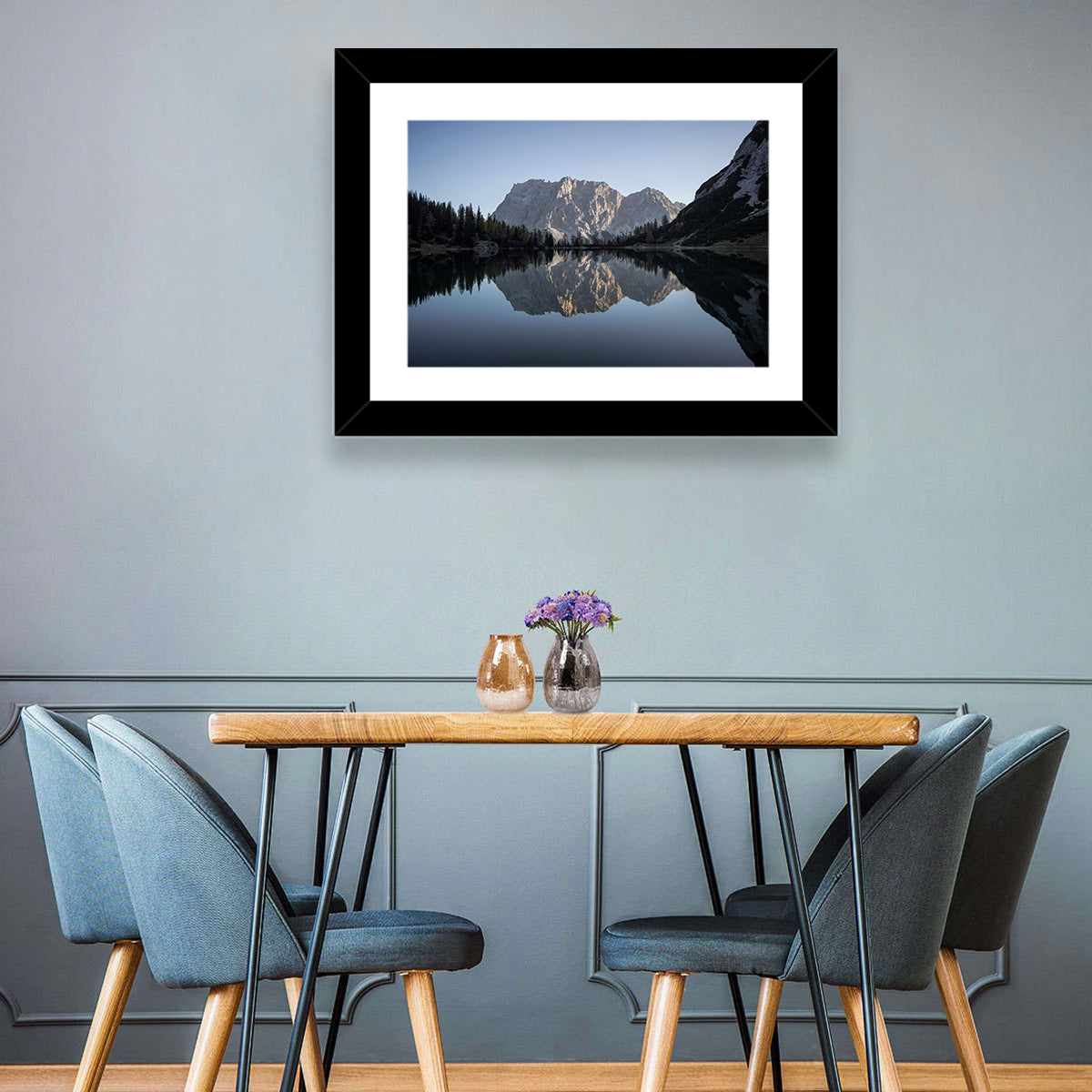 Zugspitze from Lake Seebensee Wall Art
