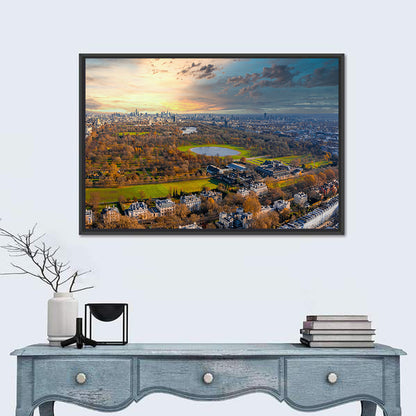 Cloudy Hyde Park Aerial Wall Art