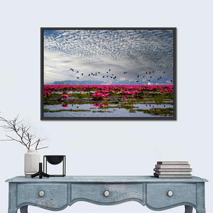 Red Lotus Lake Wall Art