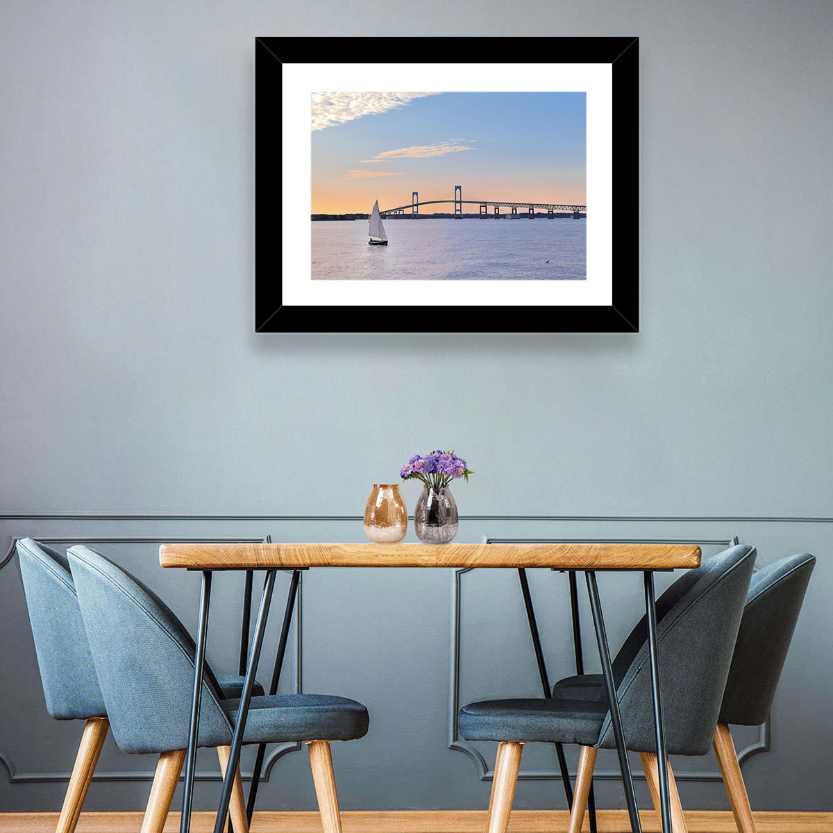 Newport Bridge at Sunset Wall Art