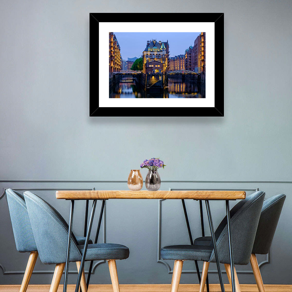 Wasserschloss Blue Hour Reflections Wall Art