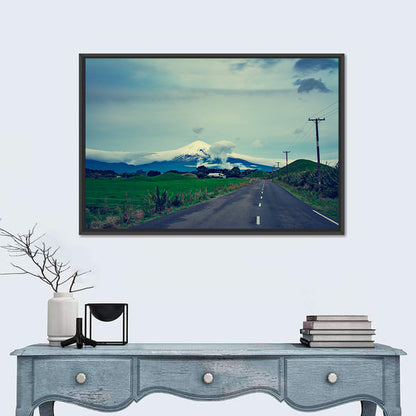 Empty Road to Mount Taranaki Wall Art