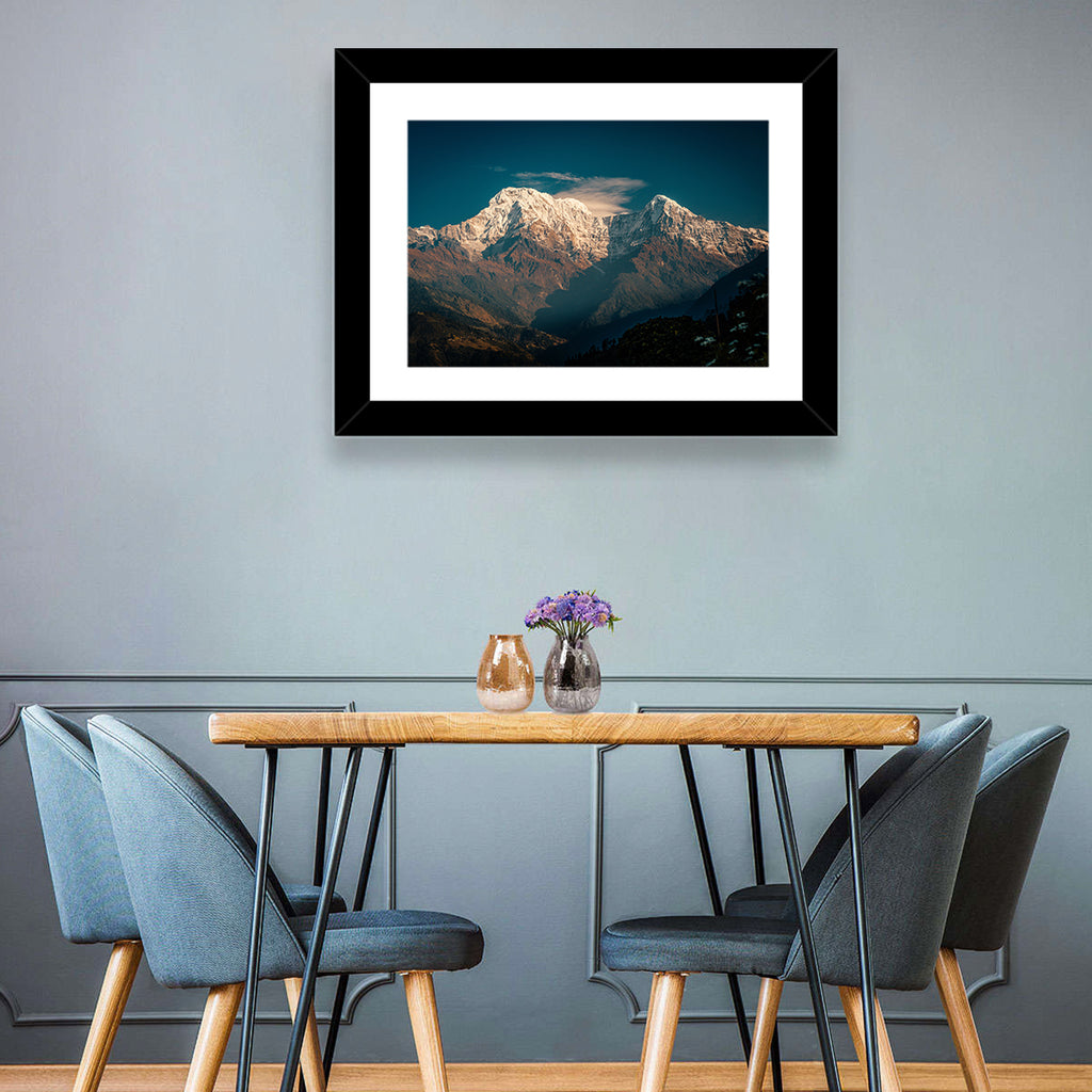 Annapurna South Summit with Wispy Clouds Wall Art