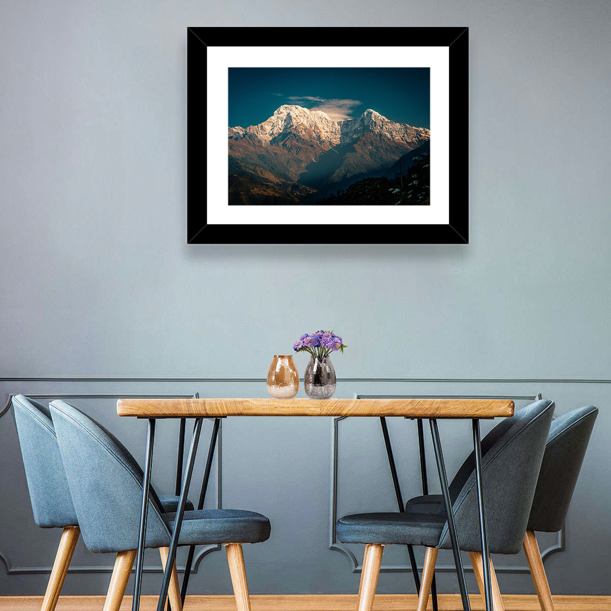 Annapurna South Summit with Wispy Clouds Wall Art