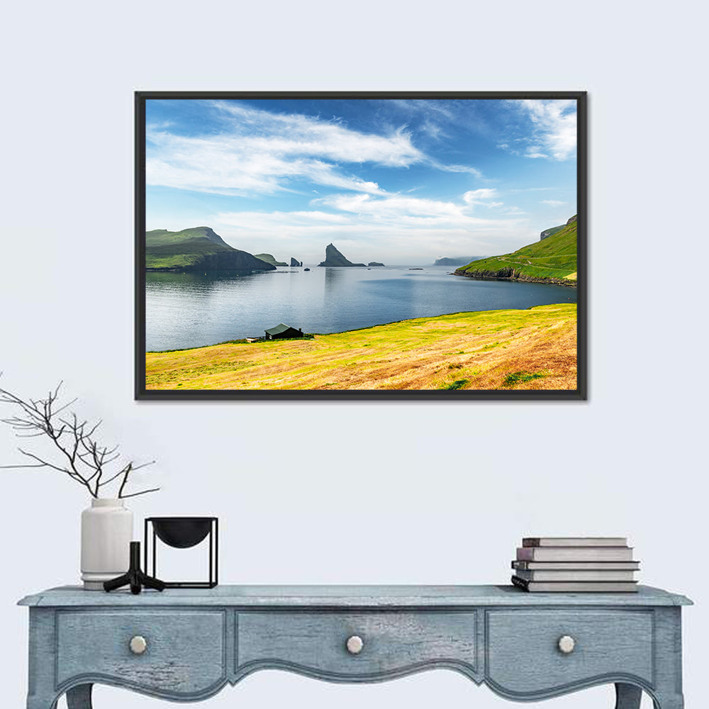 Tindhólmur and Drangarnir Coastal Bay Wall Art