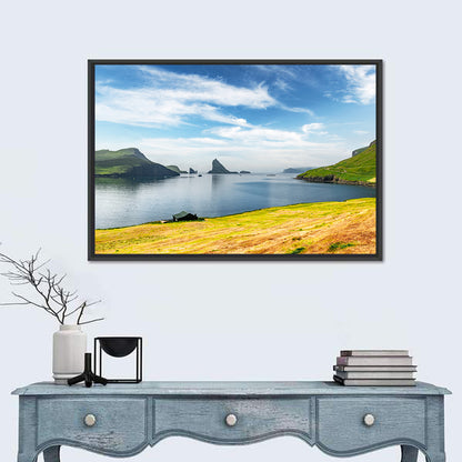 Tindhólmur and Drangarnir Coastal Bay Wall Art