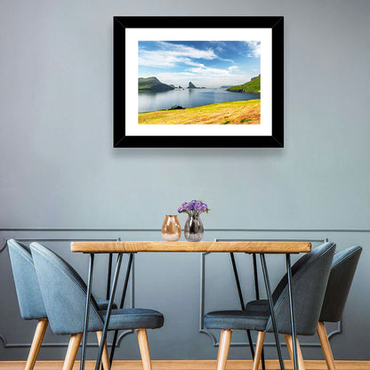 Tindhólmur and Drangarnir Coastal Bay Wall Art