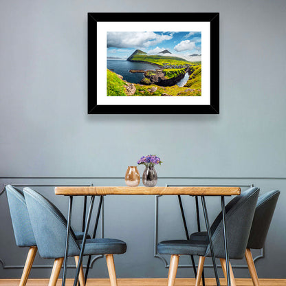 Gjógv Harbor Coastal Village Wall Art