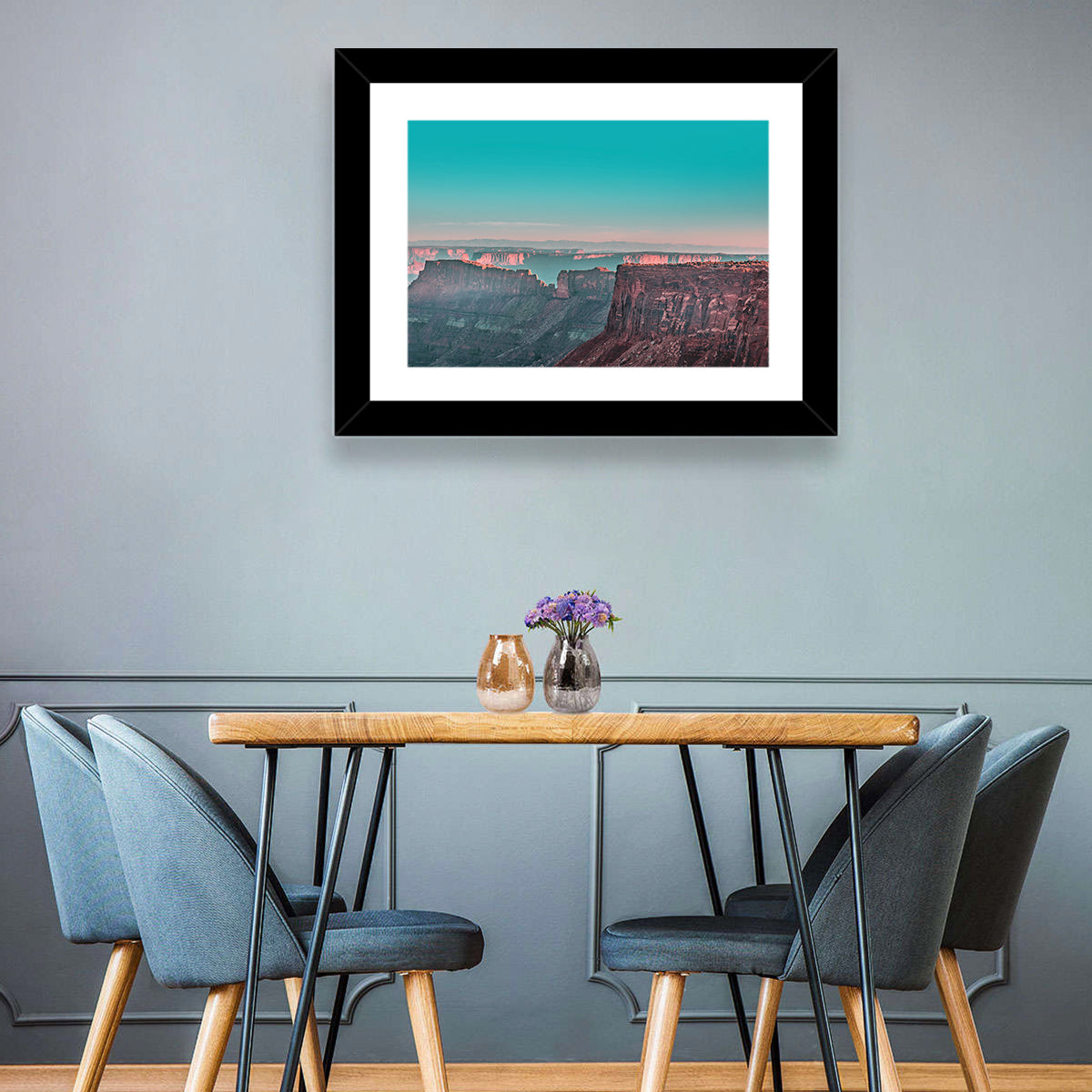 Sunlit Canyon Rim at Dusk Wall Art