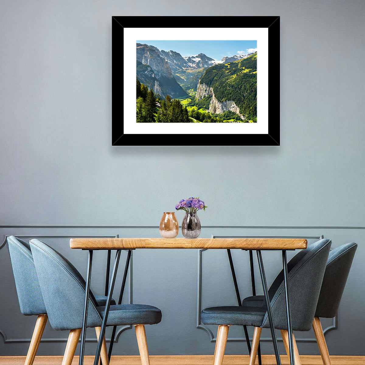 Lauterbrunnen Valley Waterfall View Wall Art