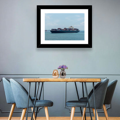 Harbor Container Ship at Sea Wall Art